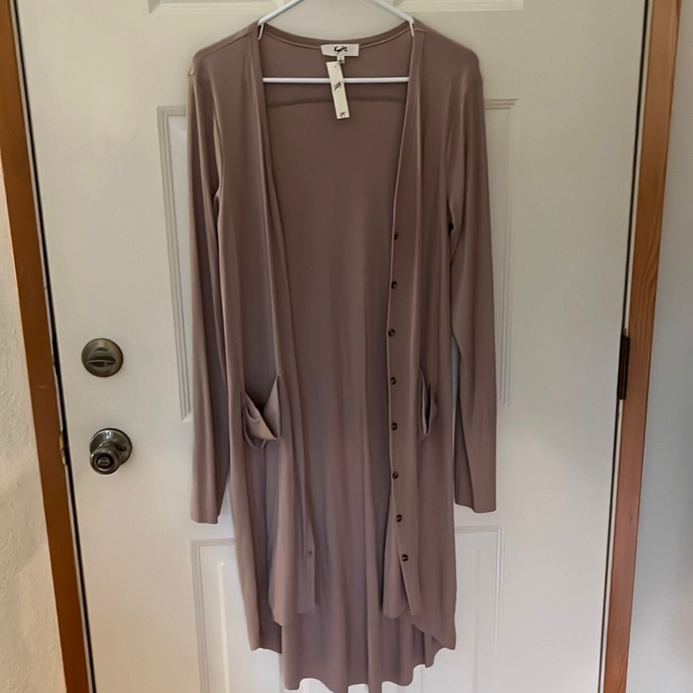 KyeMi brand size Large long cardigan.
